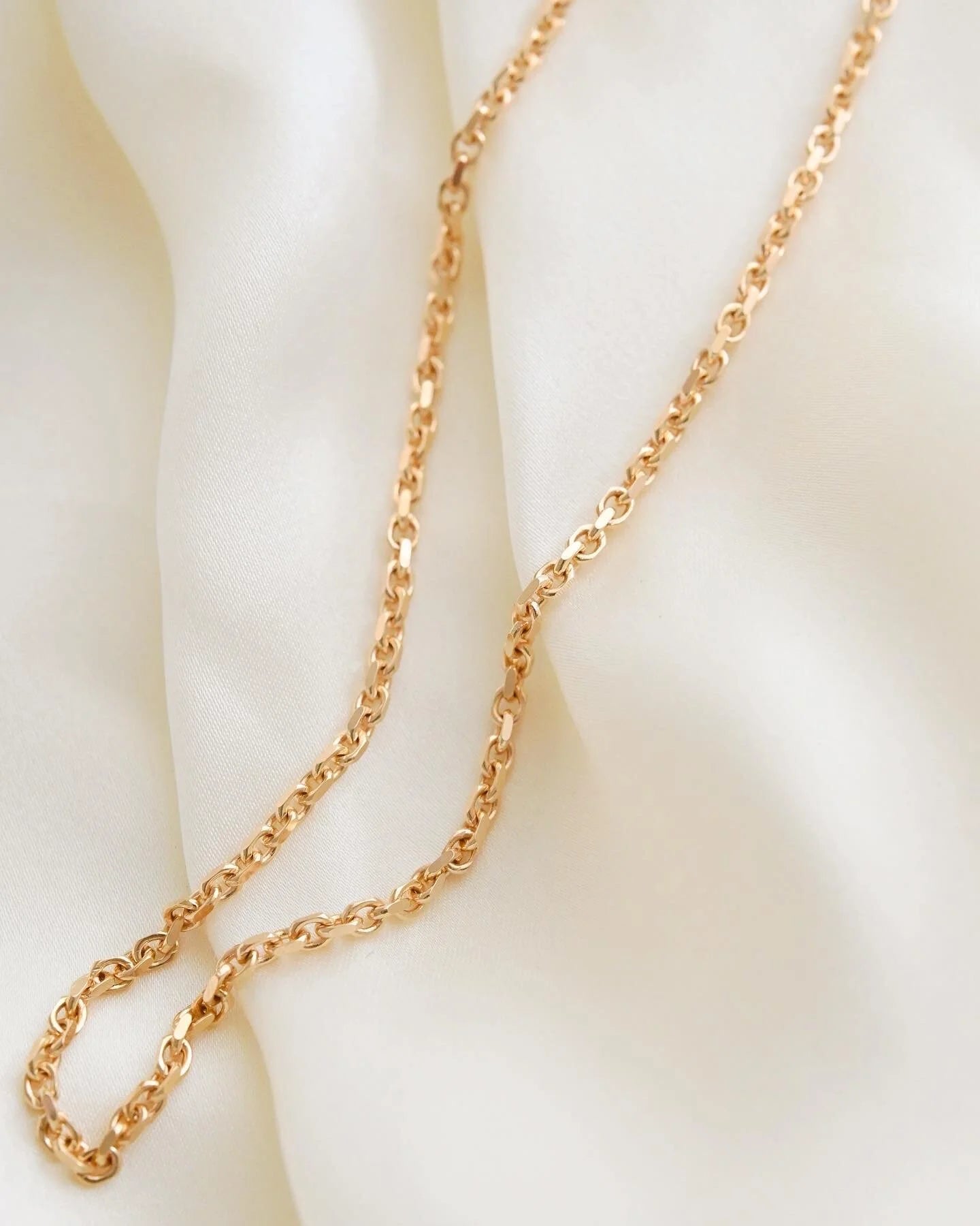 Italian Vintage Biker Chain 18K Rose Gold