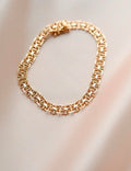 Beautiful Star Link Bracelet Swedish Vintage 18K Gold 1960s.