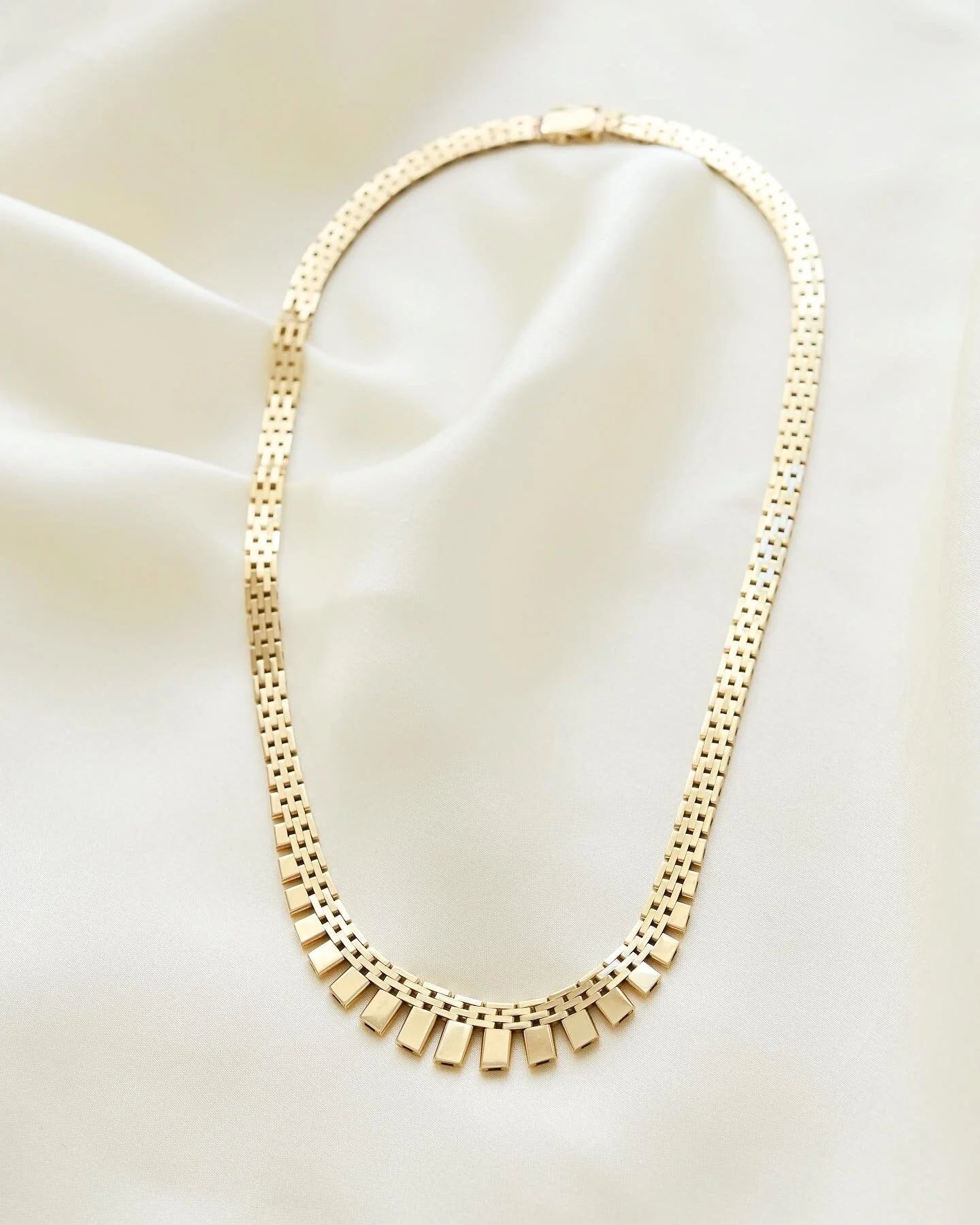 Sexy Danish Vintage Cleopatra Necklace 14K Gold