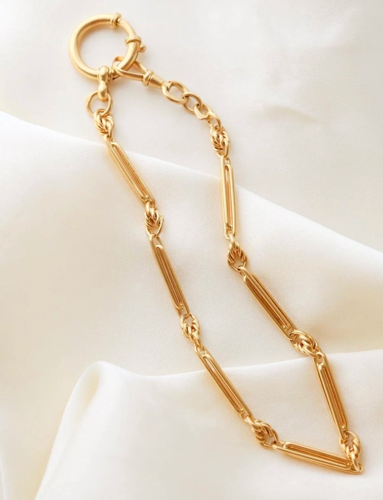 Extraordinary Heavy Antique Watch Chain 18K Gold 1900s