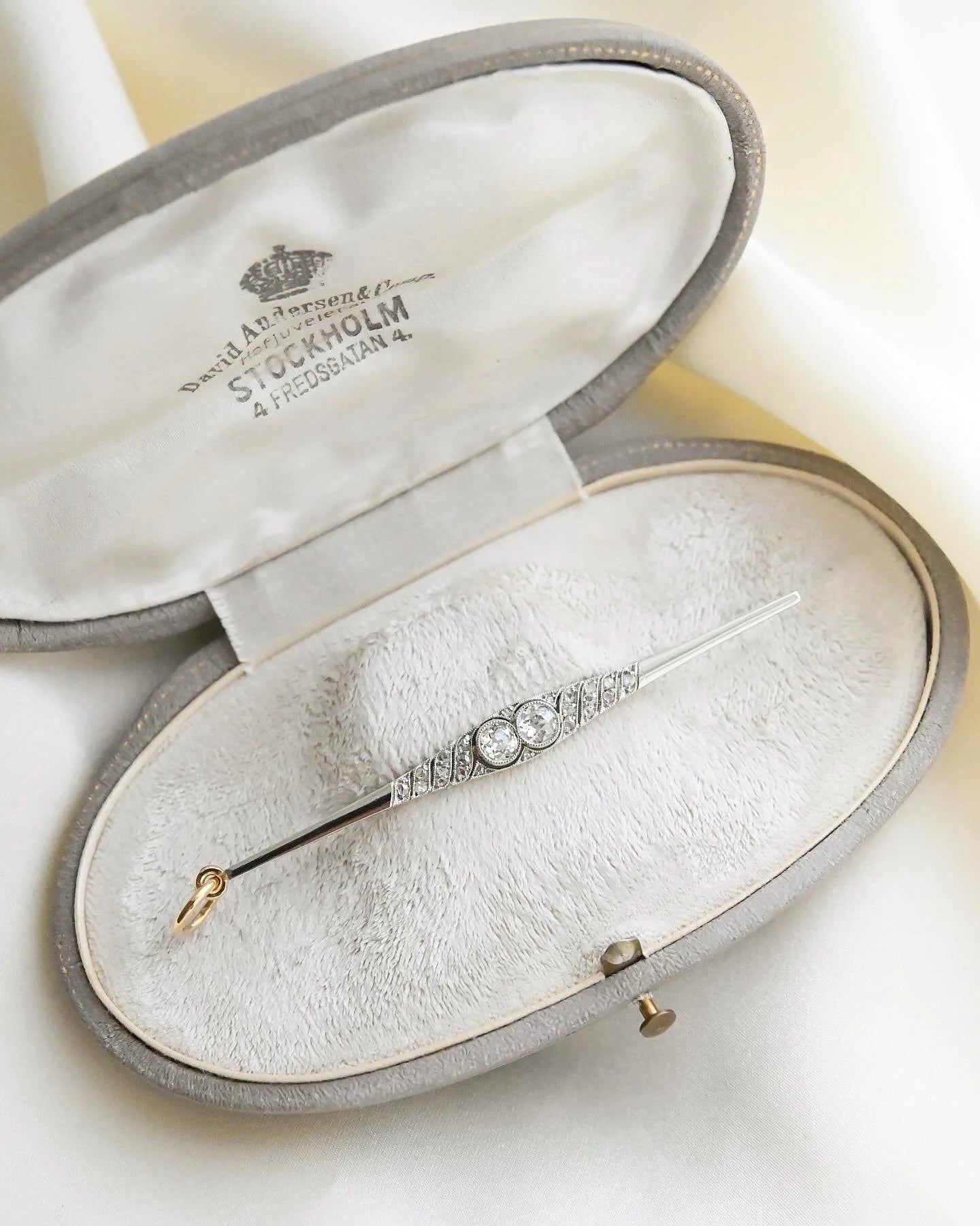 Edwardian Brooch Conversion Pendant Cut Diamonds Platinum And  18K Gold