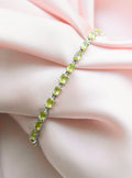 Beautiful Rare Peridot Tennis Bracelet Sterling Silver Sweden