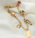 Gorg Vintage Mariner/Gucci Link Charm Bracelet 18K Gold