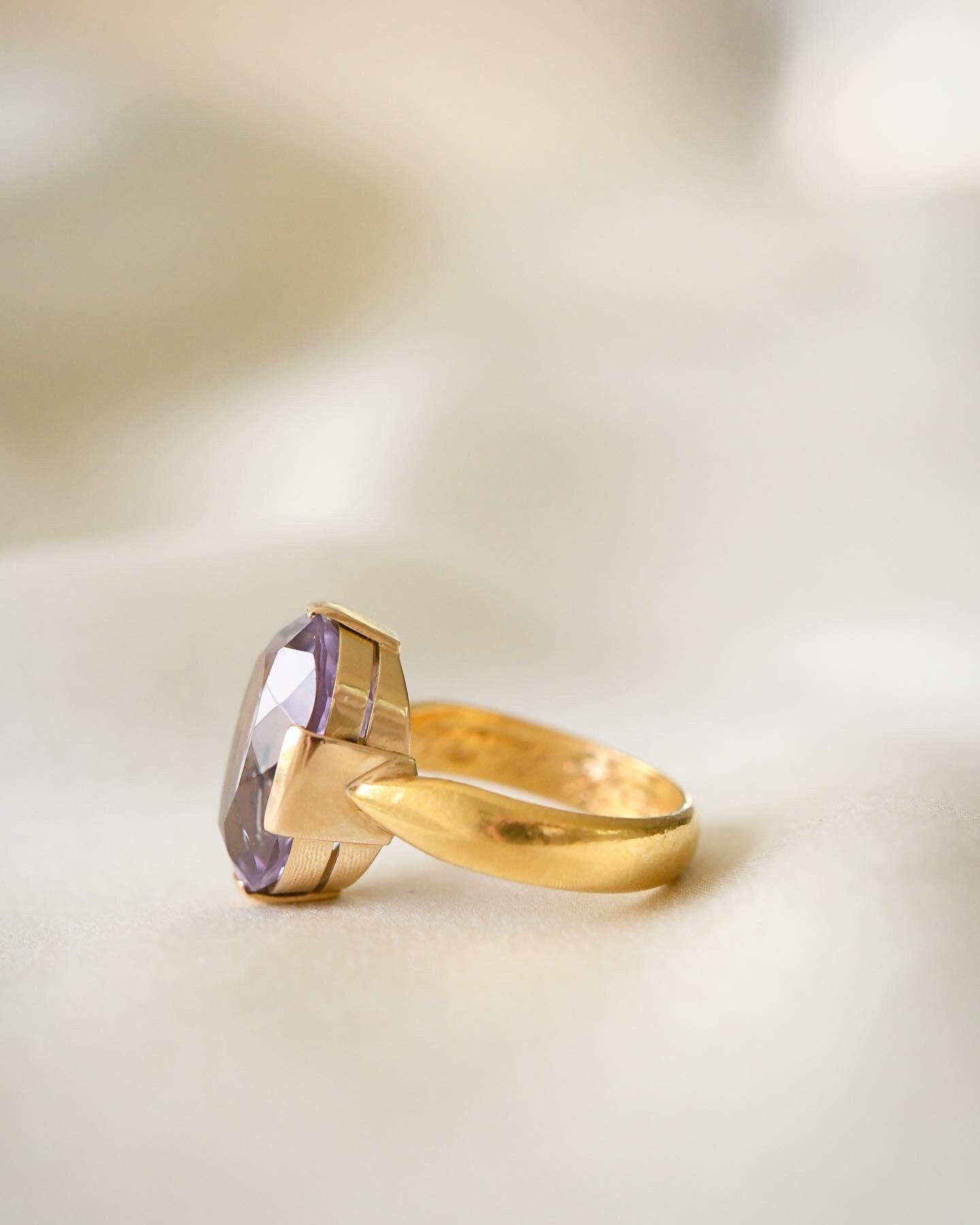 Beautiful Lavendar Amethyst 23K Gold 1900