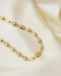 Super Cute Fancy Link Antique Necklace 14K Gold 1940