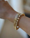 Perfect Condition Vintage Rolo Link Bracelet 18K Gold Sweden 1970