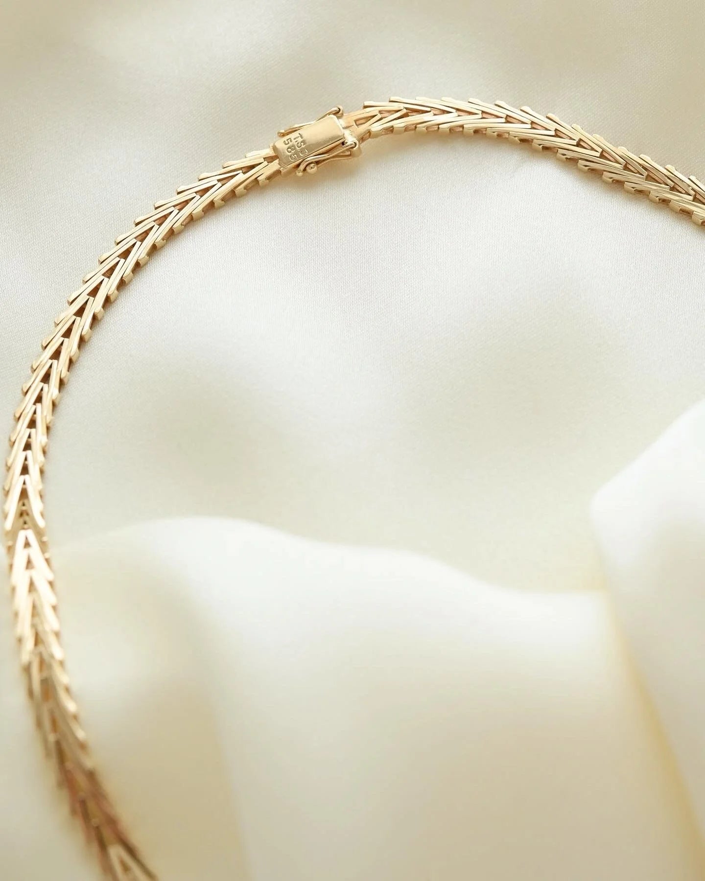 The Last Danish Geneva Link Necklace 14K Gold 1960