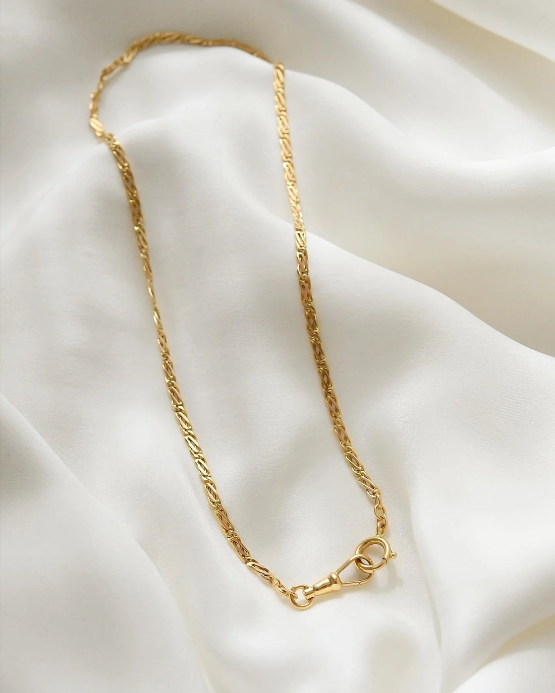 Extraordinary Rare Watch Chain Fancy Link 18K Gold 1910s