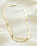 Beautiful Perfect Brick Link Necklace by Børge Printzen 14K Gold