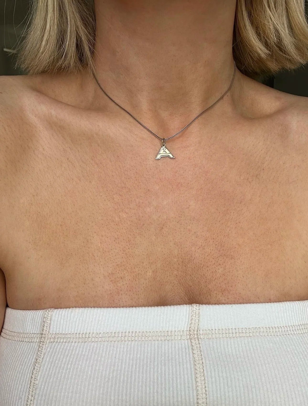 Sexy Little Diamond A Pendant on Chain 18K Yeloow White And Rose Gold