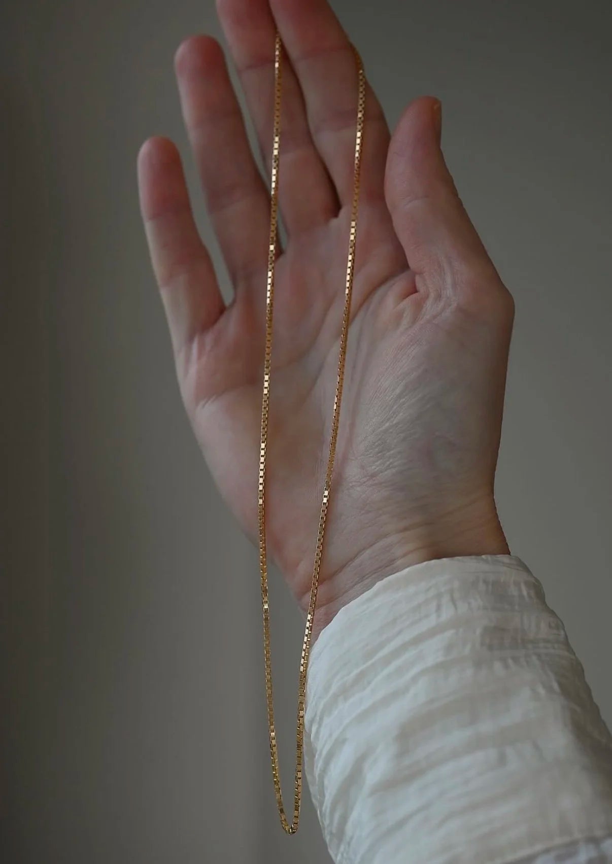 Beautiful Substantial Vintage Box Chain 18K Gold