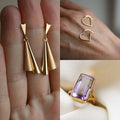 The Most Beautiful Big Amethyst Cocktail Ring 18K Gold 1950s