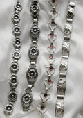 Antique Art Deco Leaf Flower Bracelet 19 Grams Silver 1920s