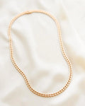 Long Heavy 30 Grams Geneva Link Variation Necklace 14K Gold