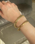 Stunning Diamond And Pastel Sapphire Bangle 18K Gold