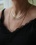 Vintage Baby Brick Link Necklace 17 Inches 14K Gold