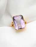 Amazing Heavy  Antique Lavender Amethyst Ring 18K Solid Gold 1936