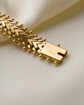 High Carat Mid Century Link Bracelet 19K Gold 1950s