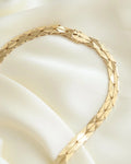 Outstanding Danish Vintage Bee Cell Variation Link Necklace 14K Gold