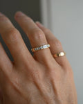 Amazing Princess Cut Channel Set Diamond Half Eternity Band 18K Gold