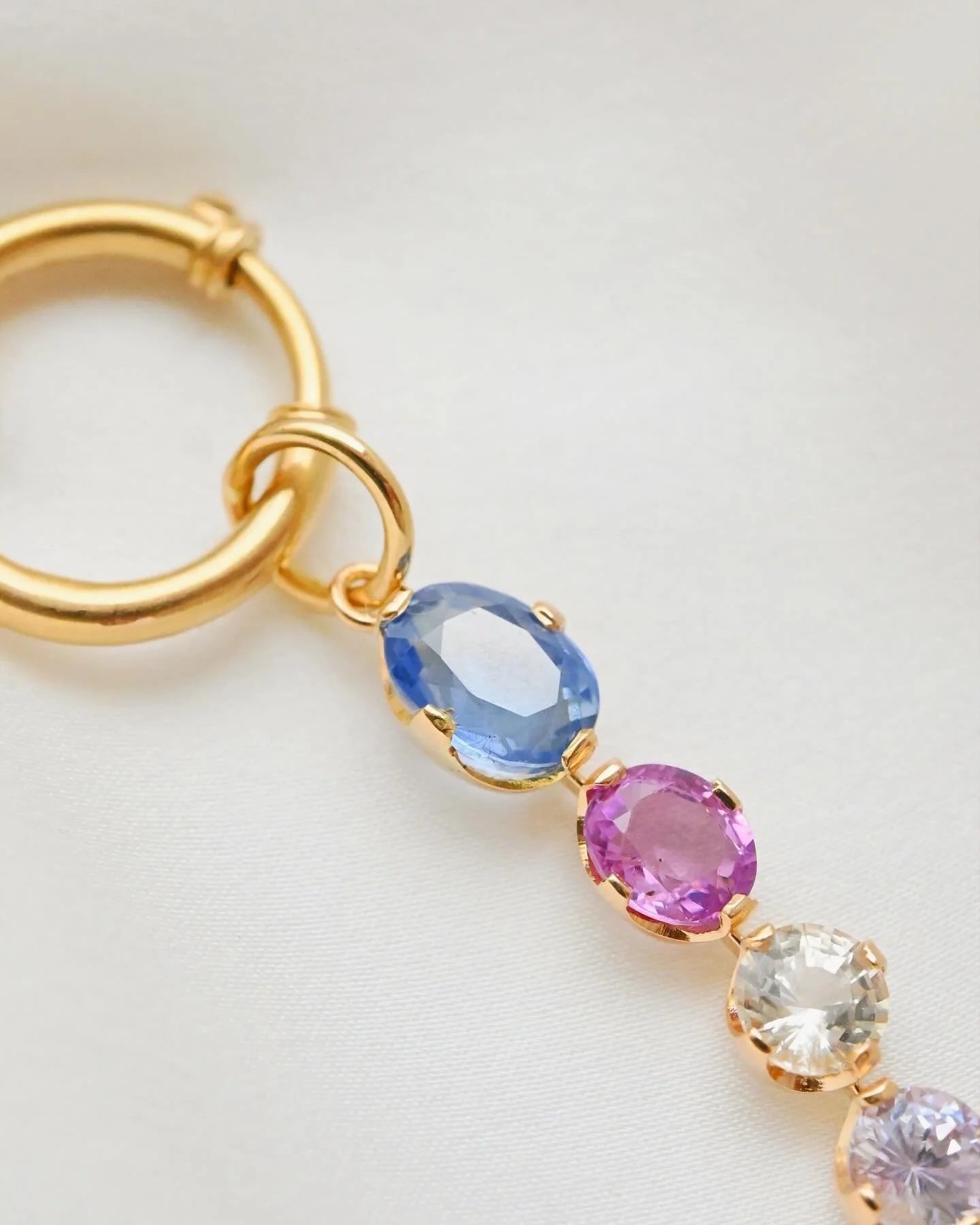 Gorgeous Upgraded Sapphire Vintage Pendant 18K Gold