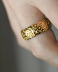 Fabulous Edwardian Wedding Band 18K Gold 1902