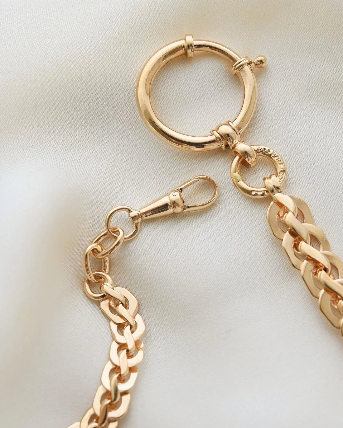 Extraordinary STUNNER! Antique Watch Chain Fancy Link 18K Gold 1901