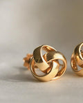 Beautiful Mid Century Knot Earrings 18K Gold