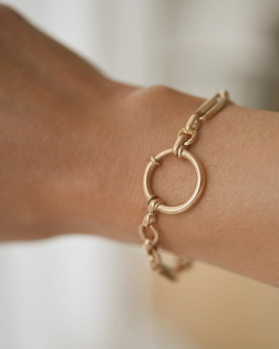 Glowing Perfect Antique Watch Chain Bracelet 14K Rose Gold 1920s