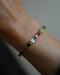 The Will Get Complimented Forever Aquamarine & Multicolored Tourmaline Bracelet 18K Gold