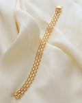 Beautiful Heavy Swedish X Link Bracelet 18K Gold