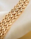 Heavy 27 Grams Italian Vintage Triple Mesh Rope Link Bracelet 18K Gold
