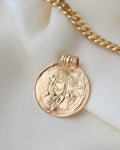 Radiant, Dreamy Good Luck Medallion Pendant Swedish Vintage  18K Gold