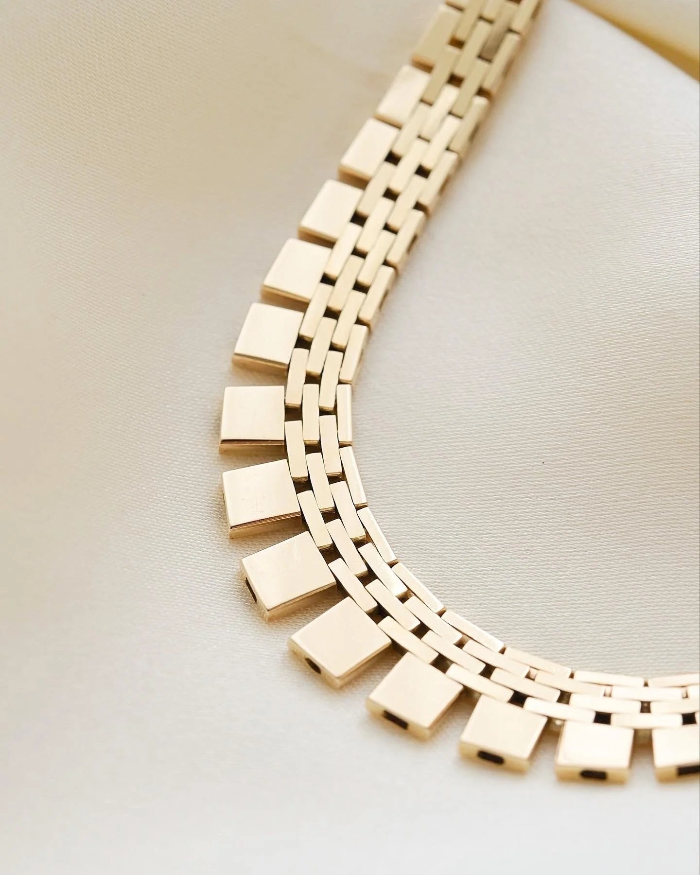 Danish Vintage Cleopatra Necklace 14K Gold 1970
