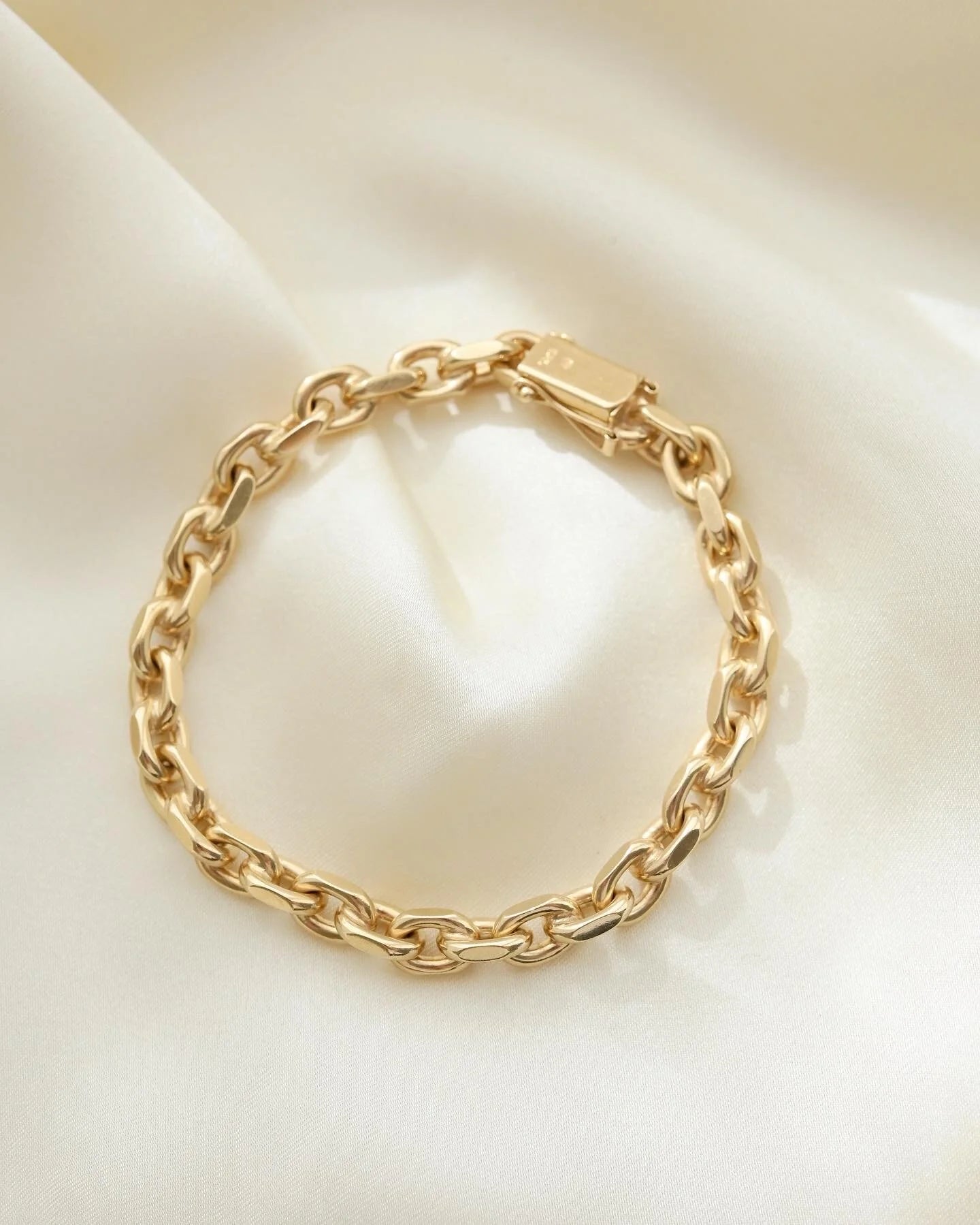 Classic Chunky Monkey Vintage Anchor Bracelet 14K Gold