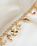 Special Mid Century 10 Charm Bracelet 18K Gold 1959