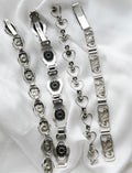 Antique Art Deco Leaf Flower Bracelet 19 Grams Silver 1920s