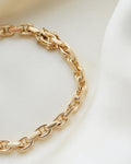 Perfect Danish Anchor Link Bracelet Vintage 14K Gold 1970