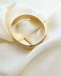 Prrrrfect Heavy Danish Vintage Bangle High Polish 14K Gold 1970
