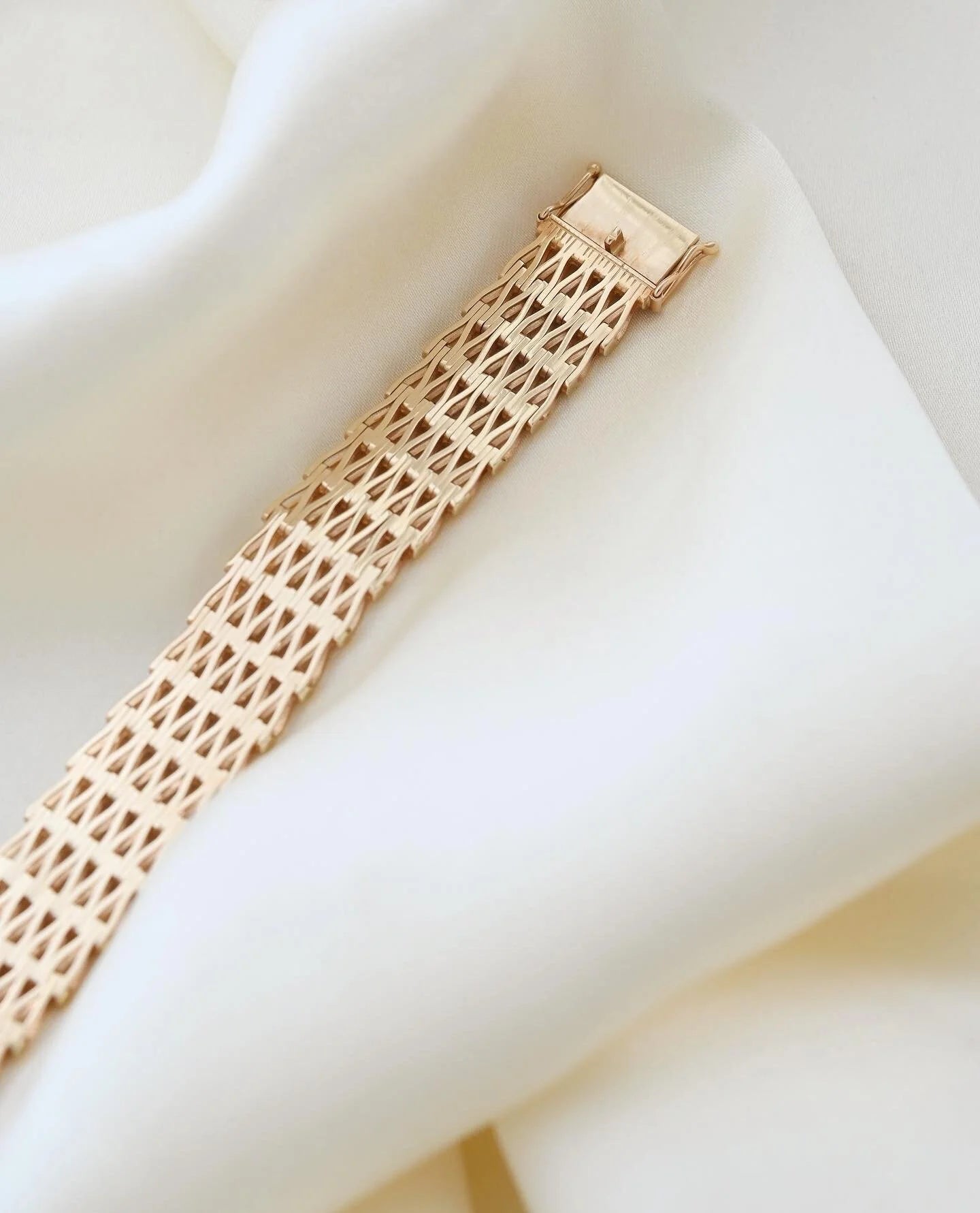STUNNING Y Link Bracelet by Jens Poul Asby 14K Gold 1960