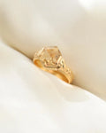 Antique Victorian Citrine Ring 20K Gold 1862