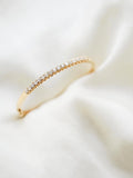 Radiant Vintage Diamond Bangle 14K Gold Late 1900s