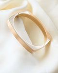 Vintage Silk Texture Bangle 18K Gold 1970