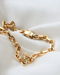Magnificent Chunky Danish Vintage Biker Link Bracelet 14K Gold