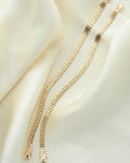Two Rare Danish Vintage Slimmer Brick Link Bracelets 14K Gold 1960-70