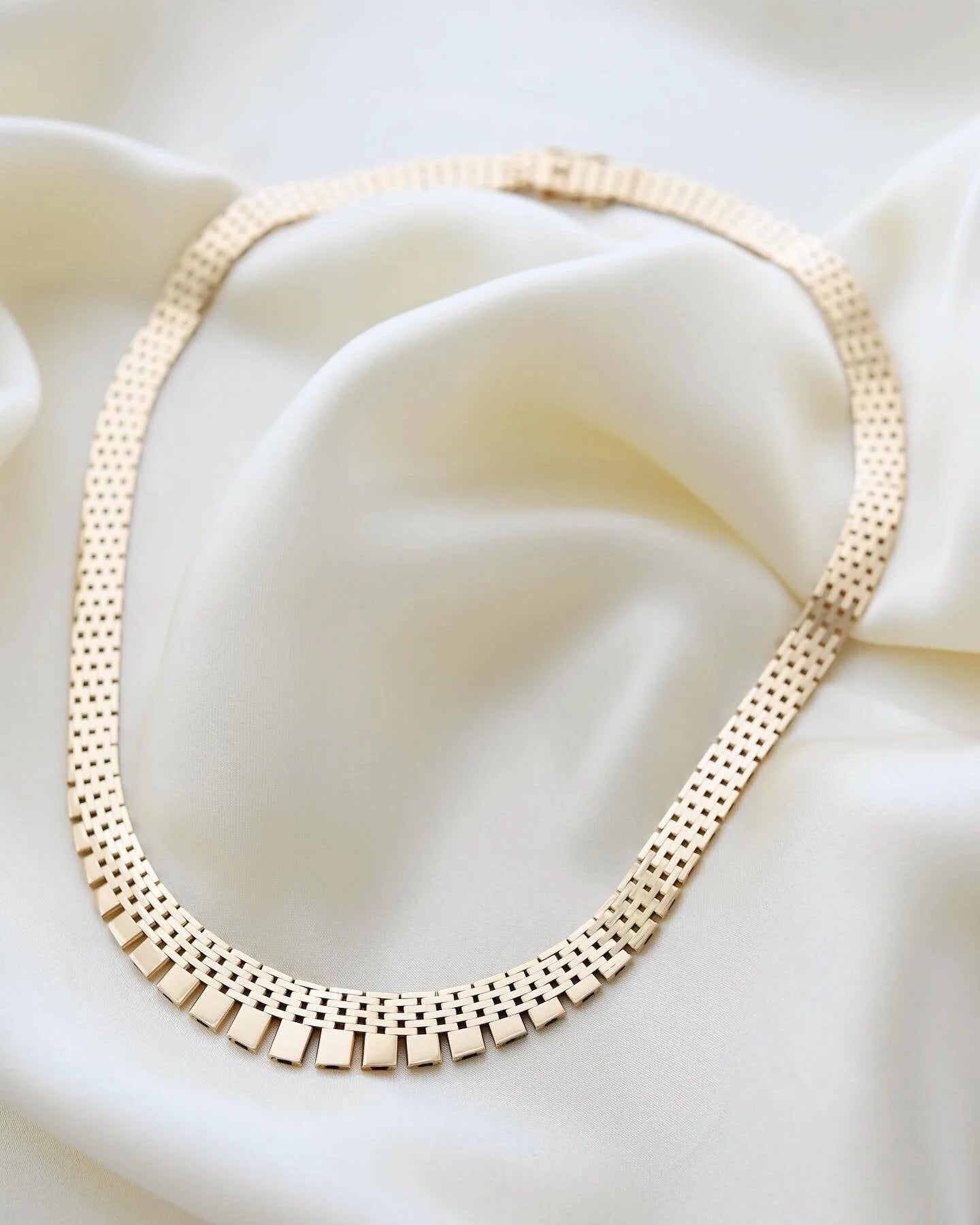 The Best Danish Mid Century Vintage Necklace 14K Gold 1970