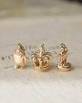 Selling individually! Three Gorg Danish Vintage Pendants/Charms 8-14K Gold 1960s