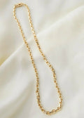 Head Turned Anchor Link Necklace Danish Vintage 14K Gold 1970