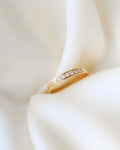 Beautiful Antique 7 Stone Diamond Band 18K Gold 1940s