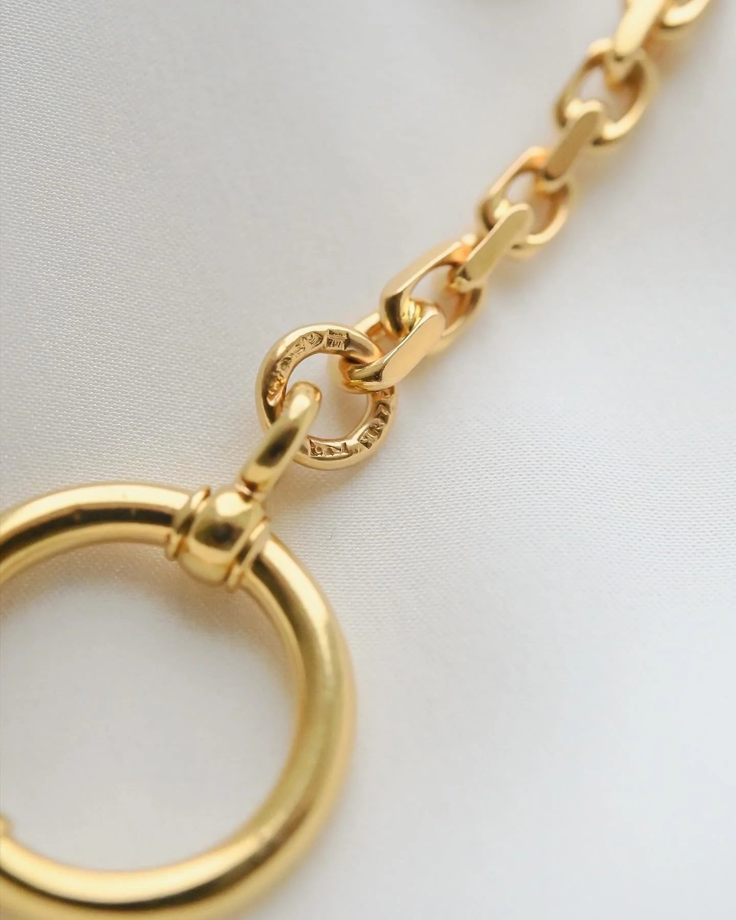 Extraordinary HEAVY 80 Years Old Watch Chain 18K Gold Sweden 1940s
